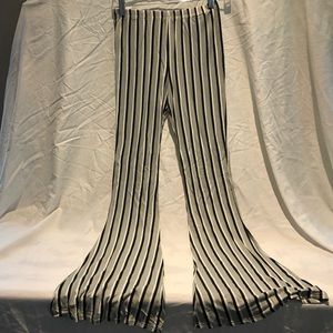 Fashion Nova Flare Leg Striped Pants